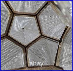 Antique Art Deco Moravian Star Prismatic 18 Light Parts Only $200 Ea. 10 Avail