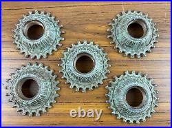 Antique Art Deco Nouveau Green Metal 5 Arm Ceiling Light Fixture PARTS PIECES