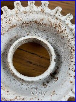 Antique Art Deco Nouveau Green Metal 5 Arm Ceiling Light Fixture PARTS PIECES