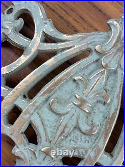 Antique Art Deco Nouveau Green Metal 5 Arm Ceiling Light Fixture PARTS PIECES Antique Art Deco Nouveau Green Metal 5 Arm Ceiling Light Fixture PARTS PIECES