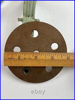 Antique Art Deco Nouveau Green Metal 5 Arm Ceiling Light Fixture PARTS PIECES