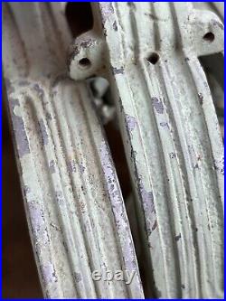 Antique Art Deco Nouveau Green Metal 5 Arm Ceiling Light Fixture PARTS PIECES