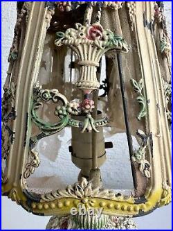 Antique Art Nouveau Barbola Boudoir Table Lamp Parts Restore