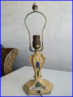 Antique Art Nouveau Boudoir Table Lamp Base Parts Restore