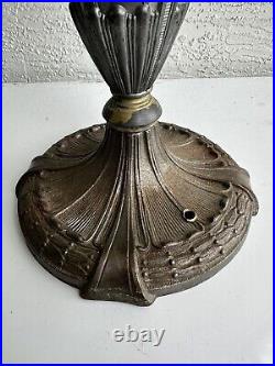 Antique Art Nouveau Royal Art Glass Table Lamp Base Parts Restore 8A