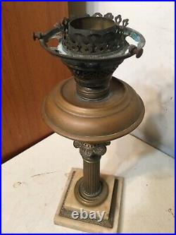 Antique Astral Lamp Base Parts Electrified But Removed