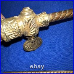 Antique BRASS Gas Lamp Lighting Parts Ornate Arm Valves Rare! Eastlake Style