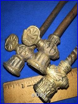 Antique BRASS Gas Lamp Lighting Parts Ornate Arm Valves Rare! Eastlake Style