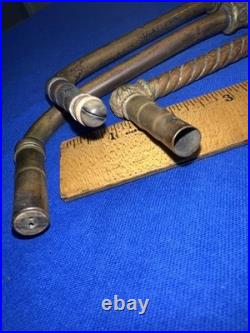 Antique BRASS Gas Lamp Lighting Parts Ornate Arm Valves Rare! Eastlake Style