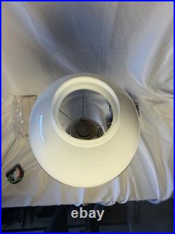 Antique B&H Bradley Hubbard Center Draft Oil Lamp Milk Glass Shade Parts