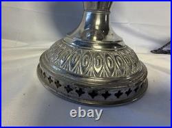 Antique B&H Bradley Hubbard Center Draft Oil Lamp Milk Glass Shade Parts