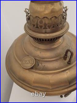Antique B&H Oil Lamp Rare No. 5 Radiant 1895 Brass great for parts or restoring