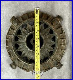 Antique Barley Twist Floor Lamp Parts Cast Iron Brass For Reassembly Restoring