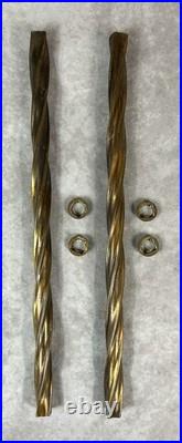 Antique Barley Twist Floor Lamp Parts Cast Iron Brass For Reassembly Restoring