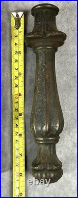 Antique Barley Twist Floor Lamp Parts Cast Iron Brass For Reassembly Restoring