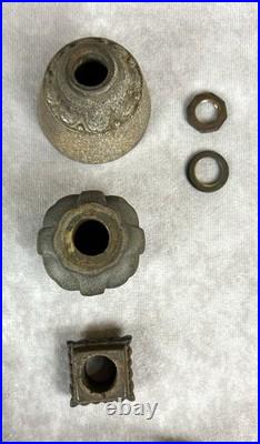 Antique Barley Twist Floor Lamp Parts Cast Iron Brass For Reassembly Restoring