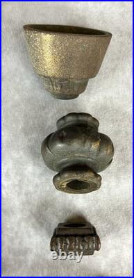 Antique Barley Twist Floor Lamp Parts Cast Iron Brass For Reassembly Restoring