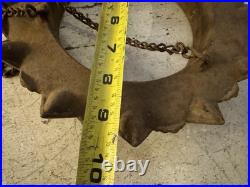 Antique Bradley Hubbard Cast Iron Hanging Oil Lamp Lighting Parts Chain Base