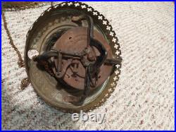 Antique Bradley & Hubbard Copper Brass Hanging Parlor Kerosene Oil Lamp Parts