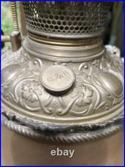 Antique Bradley & Hubbard Copper Brass Hanging Parlor Kerosene Oil Lamp Parts