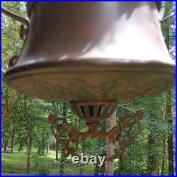 Antique Bradley & Hubbard Copper Brass Hanging Parlor Kerosene Oil Lamp Parts