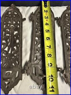 Antique Brass/Bronze Arm Chandelier Parts With Women On Designs Lot Of 5