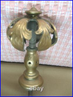 Antique Brass Bronze Chandelier Decoration Flower Leaf Lamp Light Parts old 68B