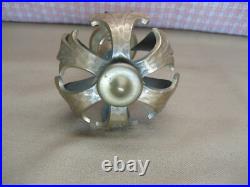 Antique Brass Bronze Chandelier Decoration Flower Leaf Lamp Light Parts old 68B