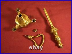 Antique Brass Gas Lamp Parts Lot