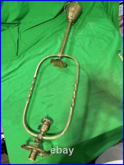 Antique Brass Hanging Ceiling 36 Pendant Light No Shade Parts Or Repairs