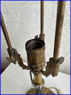 Antique Brass Pittsburgh Table Lamp Base Parts Restore 4V