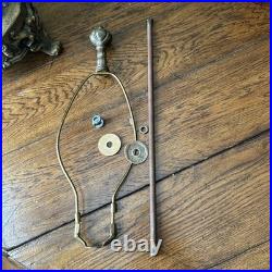 Antique Candelabra Table Lamp FOR PARTS OR RESTORATION Cherubs Putti Pot Metal