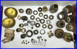 Antique Center Draft Oil Lamp Parts Font Burner Flame Spreader Cap Reflector