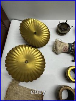 Antique Center Draft Oil Lamp Parts Font Burner Flame Spreader Cap Reflector