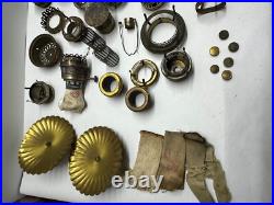 Antique Center Draft Oil Lamp Parts Font Burner Flame Spreader Cap Reflector