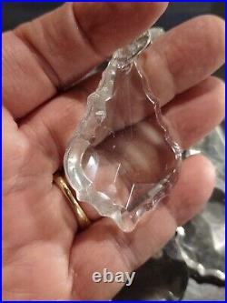 Antique Chandelier Lamp Prisms Glass 94+/- Scalloped Edge Lamp Parts