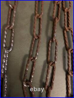 Antique Chandelier Pendant Light Fixture Rare Twisted Chain For Restore SOC14