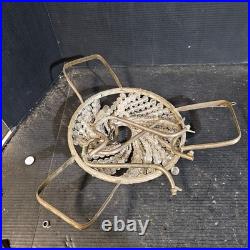 Antique Classical 4 LIGHT Crystal Basket CHANDELIER brass project parts federal