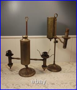 Antique Cleveland Safety Library Student Lamps Date 1871 FOR PARTS OR REPAIR