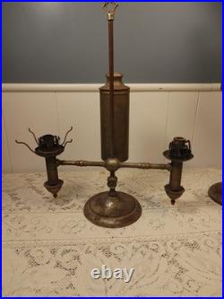 Antique Cleveland Safety Library Student Lamps Date 1871 FOR PARTS OR REPAIR