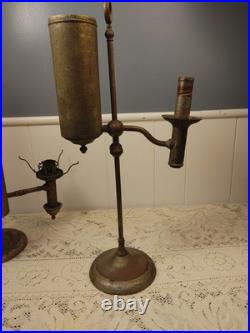Antique Cleveland Safety Library Student Lamps Date 1871 FOR PARTS OR REPAIR