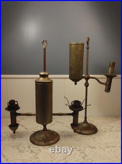 Antique Cleveland Safety Library Student Lamps Date 1871 FOR PARTS OR REPAIR