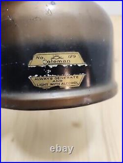 Antique Coleman Kerosene Mantle Lamp #129 NOT TESTED PARTS OR REPAIR ONLY