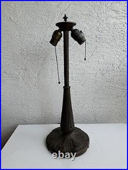 Antique Double Socket Table Lamp Base Parts Restore 4N