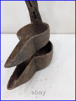 Antique Early 19th Century Cast Iron Whale Blubber Lard Oil Lamp Parts AS-IS