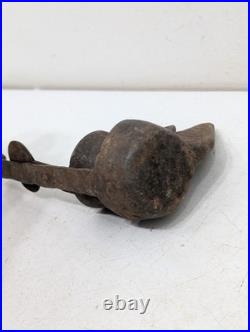 Antique Early 19th Century Cast Iron Whale Blubber Lard Oil Lamp Parts AS-IS
