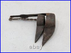 Antique Early 19th Century Cast Iron Whale Blubber Lard Oil Lamp Parts AS-IS