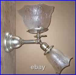 Antique Early Victorian Gas Electric Sconce Light Lamp Fixture Parts