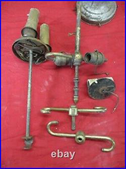 Antique Electric & Gas Parts Lamp Light Sconce Chandelier Parts Sockets Arms +