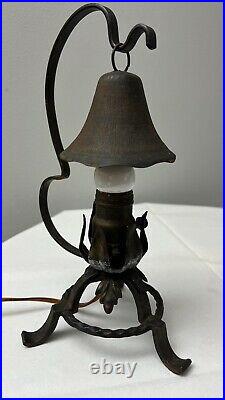 Antique Flower Boudoir Lamp Bedside Desk Accent Iron Leviton Light Parts Vintage